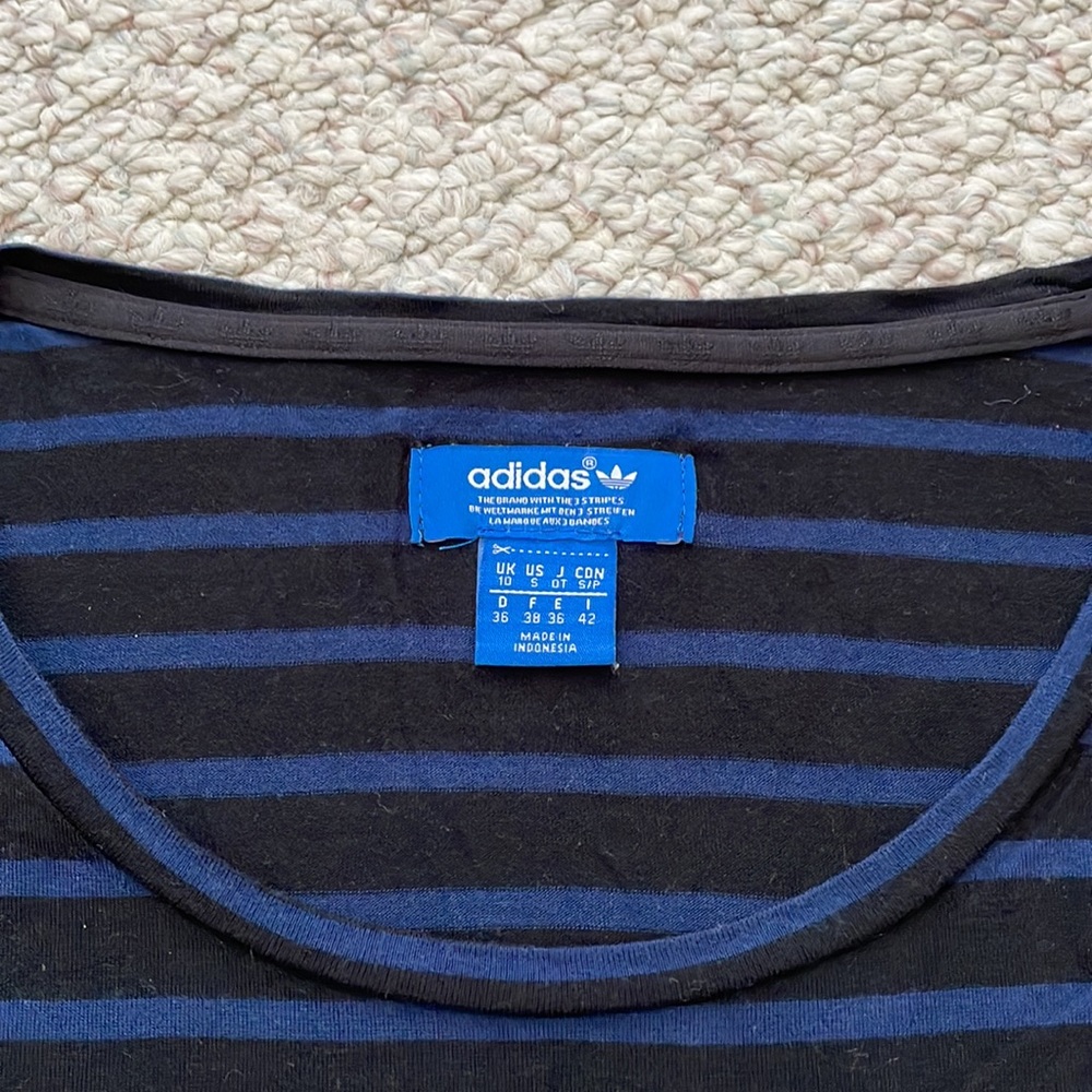 Adidas striped shirt top - Picture 2 of 6